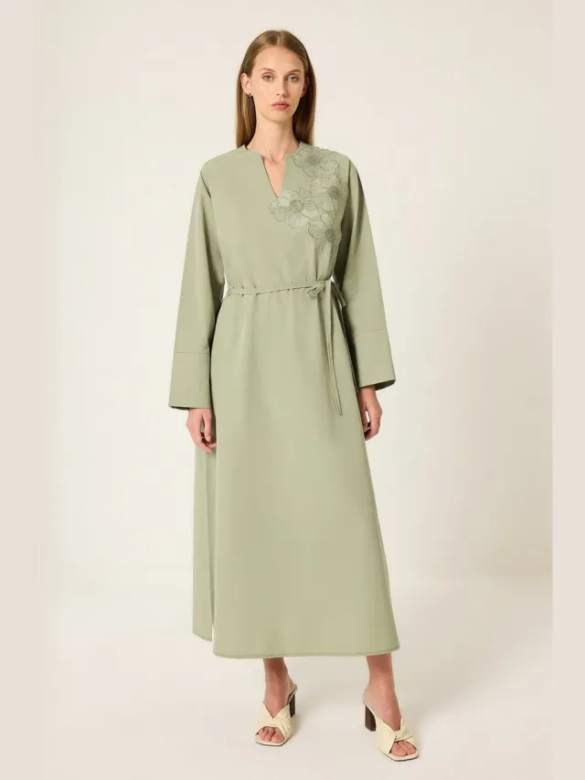 TOUCHÉ PRIVÉ Geborduurde jurk - Mintgroen - Dames