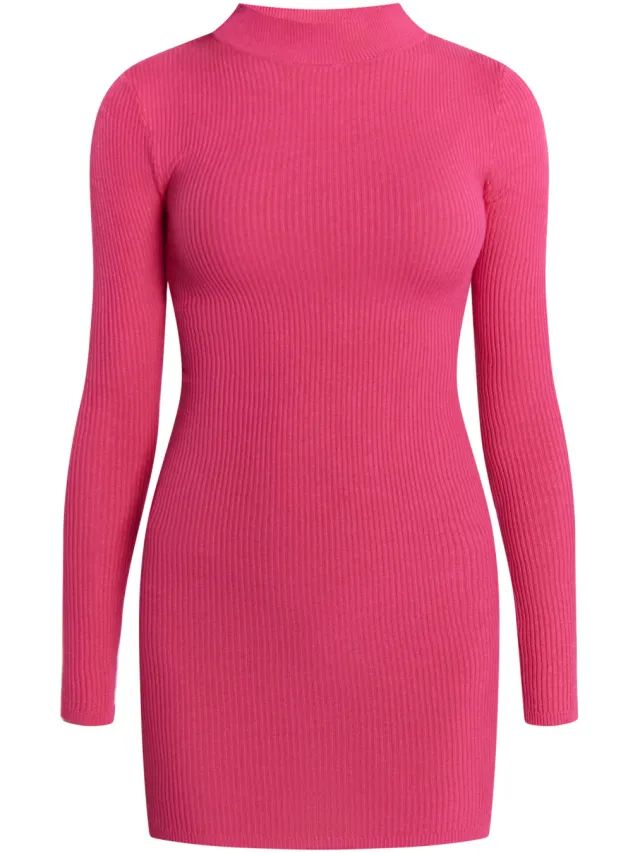 Mymo Mini-gebreide jurk Dames roze