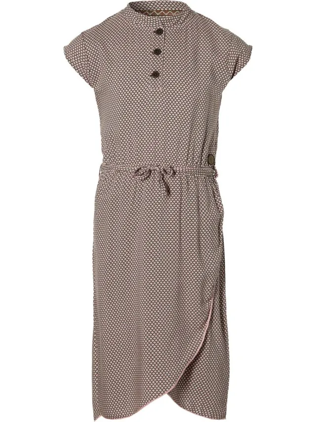 Levv jurk Madelin olijfgroen/roze retroprint Olijfgroen / roze