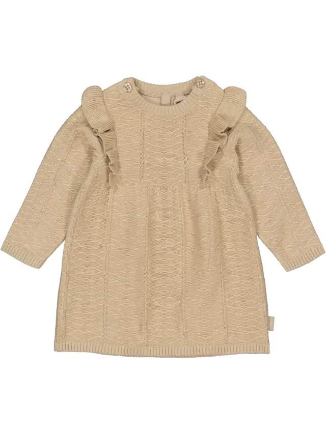 Levv Baby Jurk Nali Beige Fijn gebreid