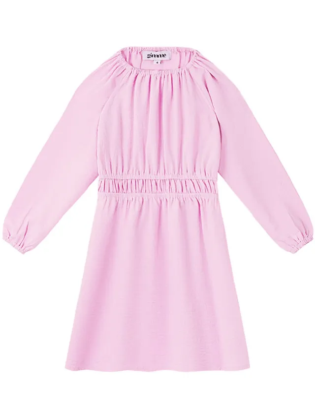 Gimme kleding - schoenen - accessoires - meisjes - jurk met Plooien - 8 Jaar - rose Roze