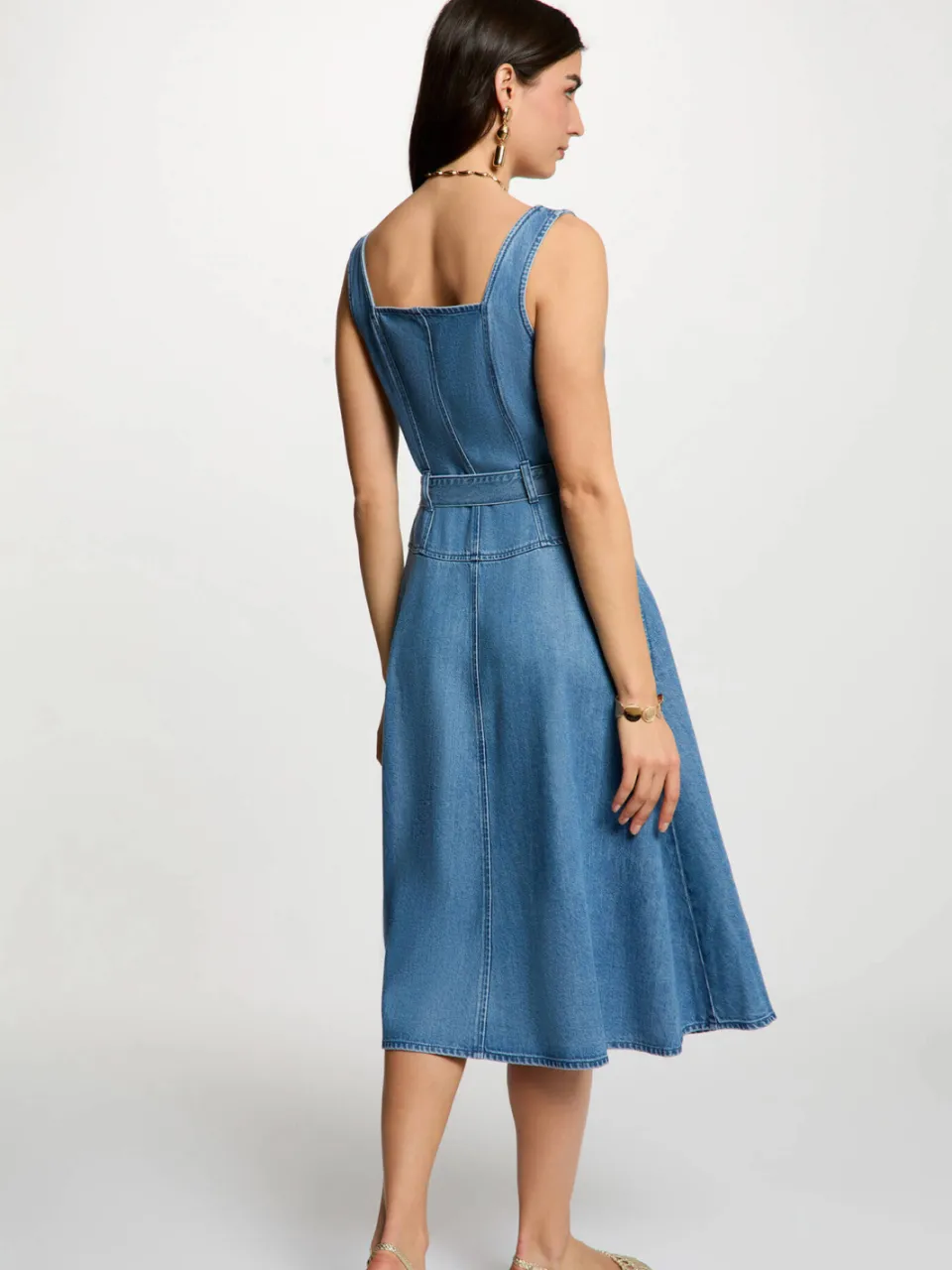 Morgan spijkerjurk medium blue denim, foto 3