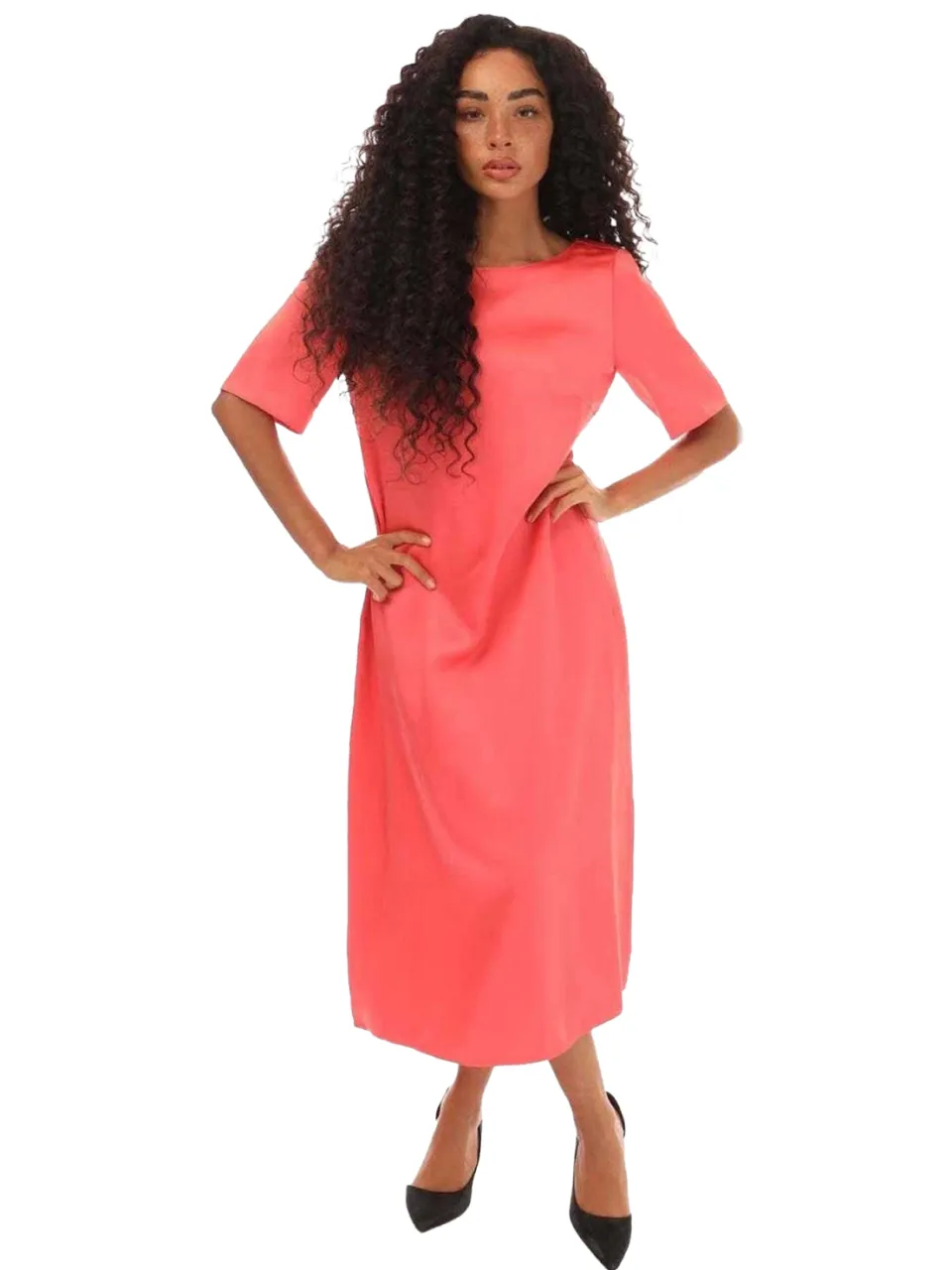 Boss Dibeca midi-jurk voor dames (Roze)