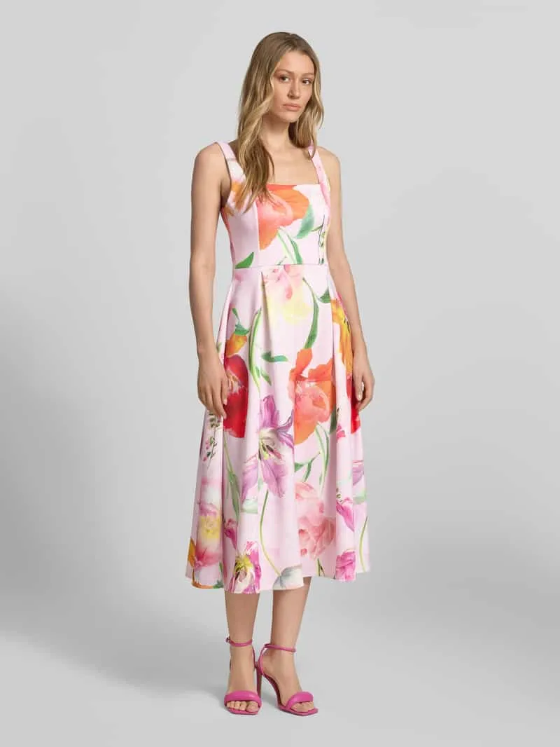 Lipsy Cocktailjurk met allover-look felroze, foto 3