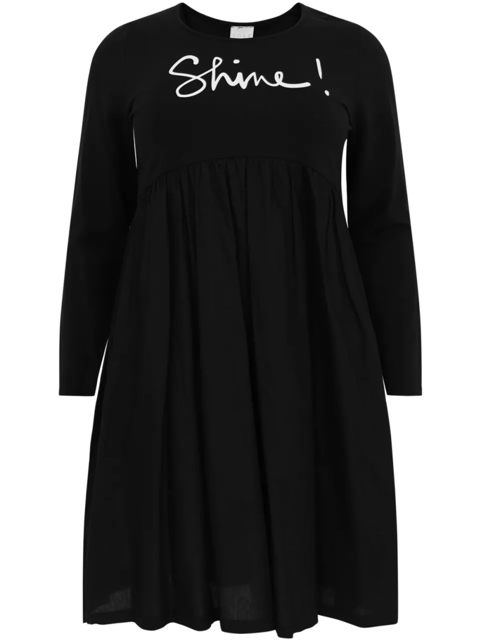Yoek Sweater-jurk SHINE | Zwart, foto 3