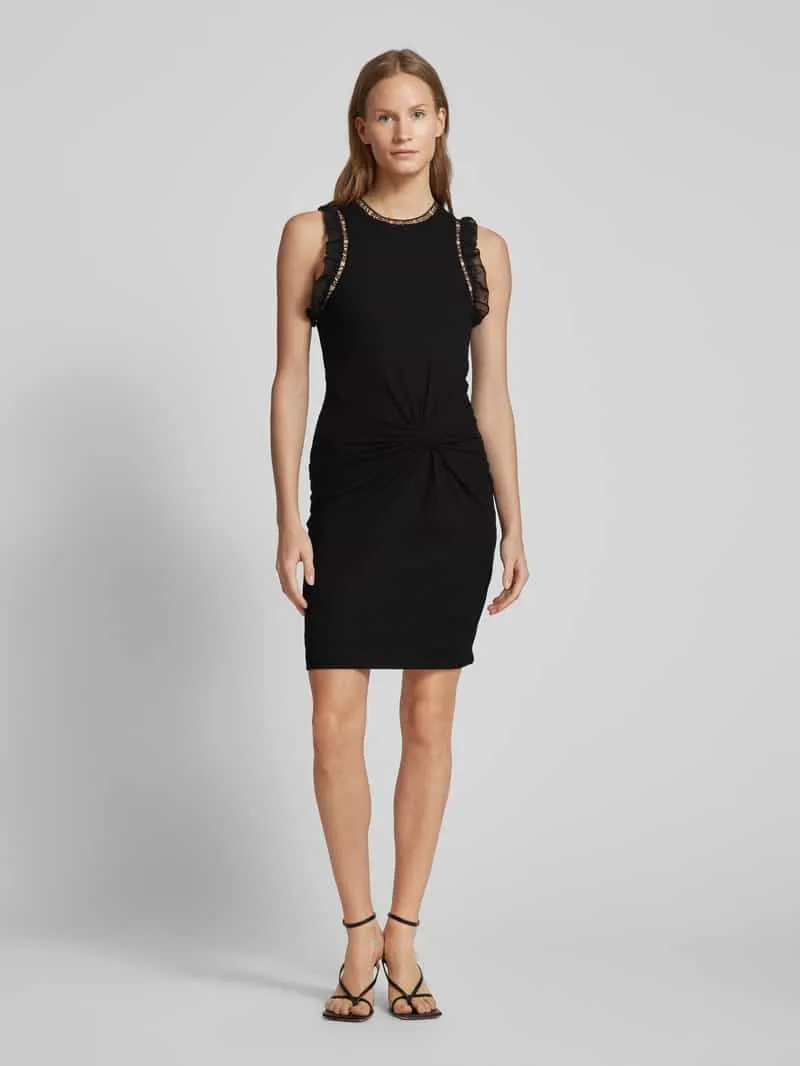 Guess Knielange jurk met volants, model 'OLGA' Zwart