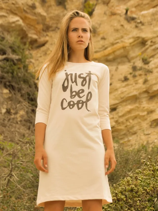La V sweatjurk Pippa cream 128