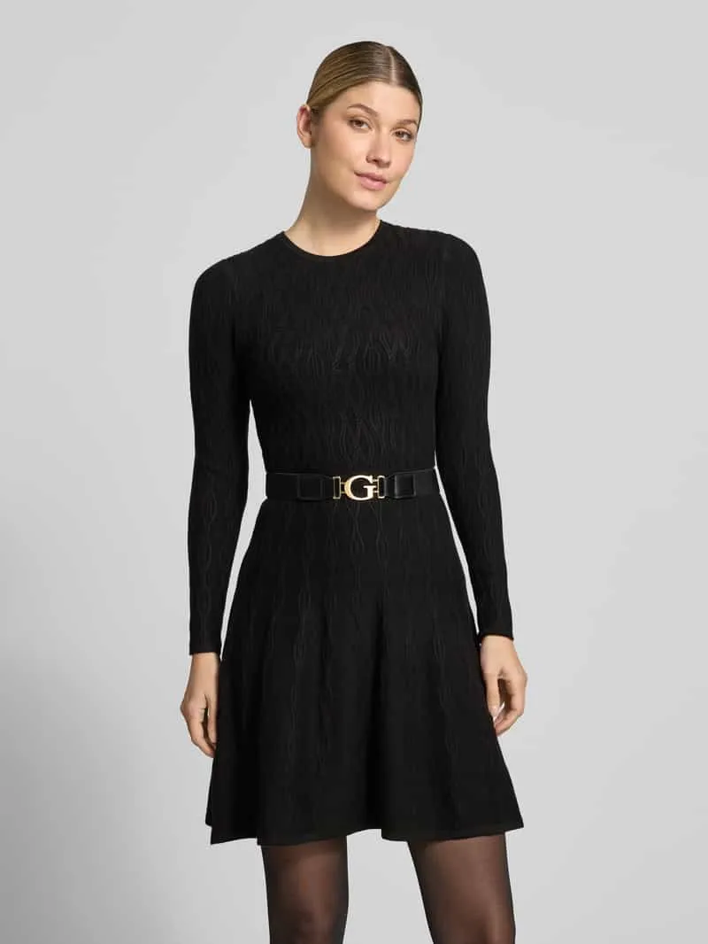Guess Tricotjurk van viscose met riem model 'YUKI' Zwart