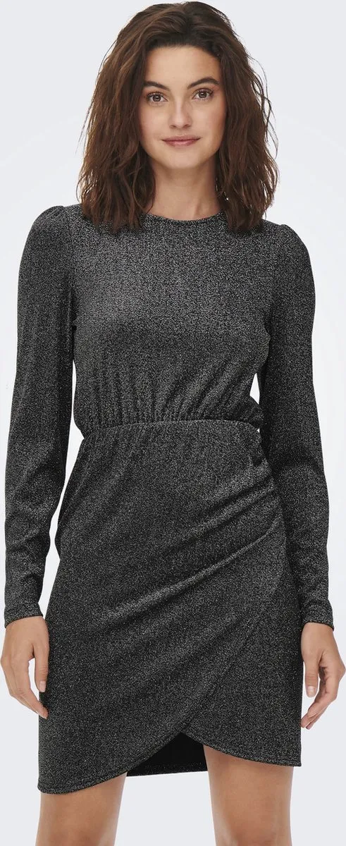 Only ONLRICH L/S GLITTER DRESS JRS - Dames - Mini jurken Black;Silver Glitter
