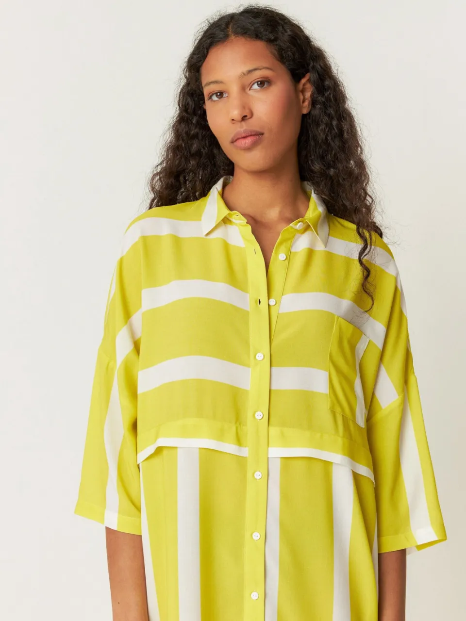 Skfk dames vegan Blousejurk Lisabe Geel, foto 2