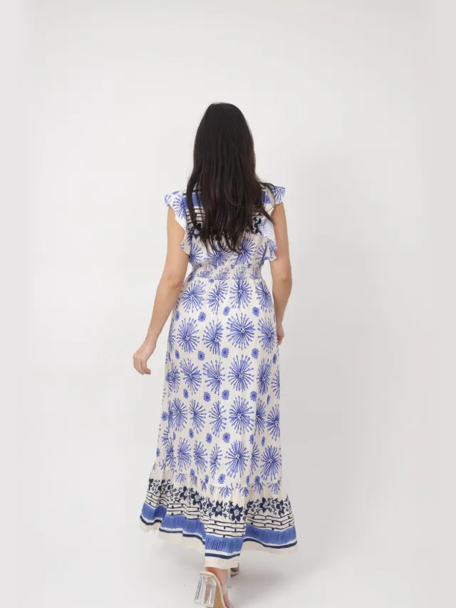 Elara Maxikleid Blue denim
