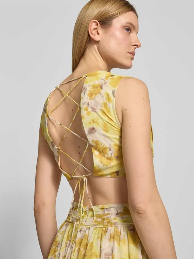 ADLYSH regular fit maxijurk met allover bloemenprint geel, foto 5