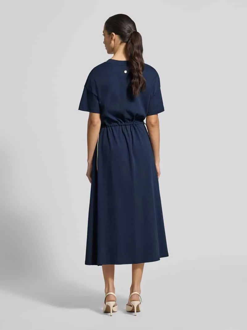 Joop! midi-jurk met verstelbare taille model 'Tomika' marineblauw, foto 3