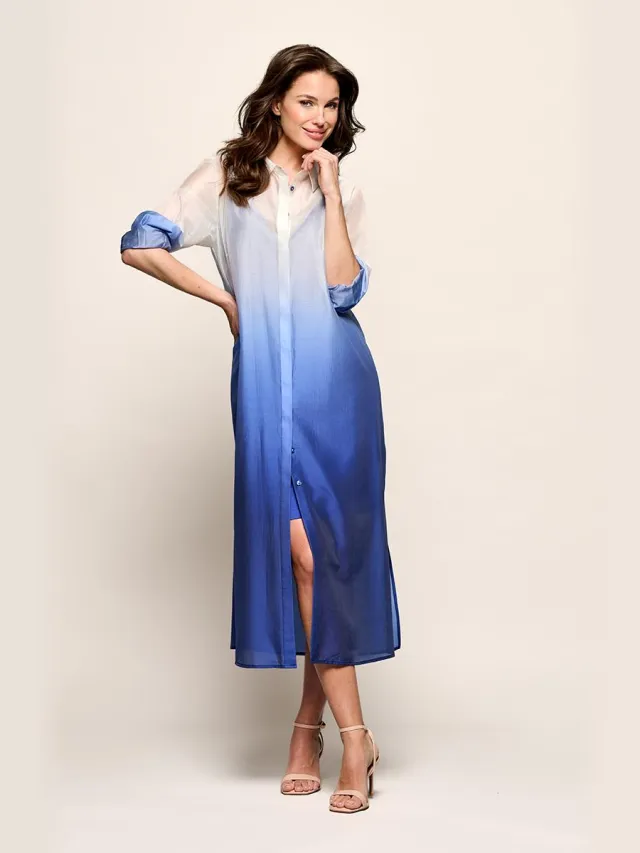 Mart Visser Paloma Tuniek Offwhite / Kobalt Blauw