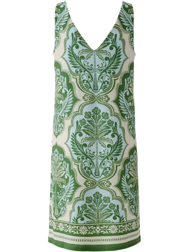 Miss Lagotte korte jurk groen groen / blauw / ecru