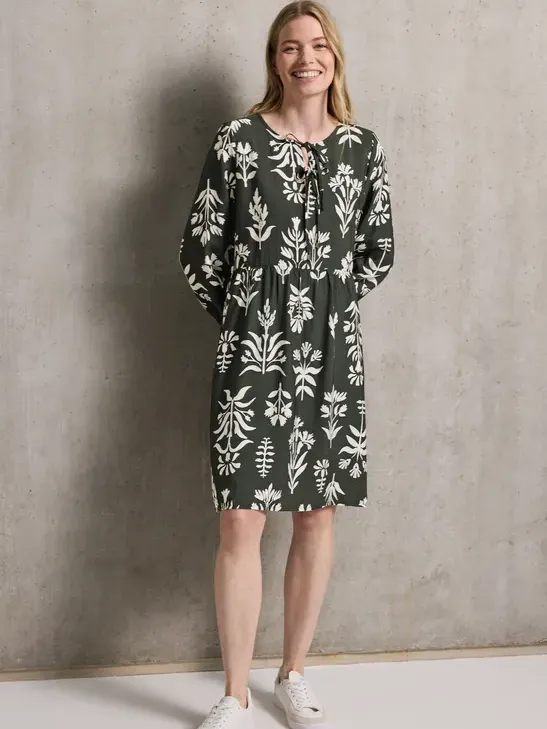 Street One Studio Jurk met print en strikjes Groen