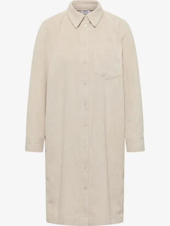 cecil Corduroy jurk beige, foto 3