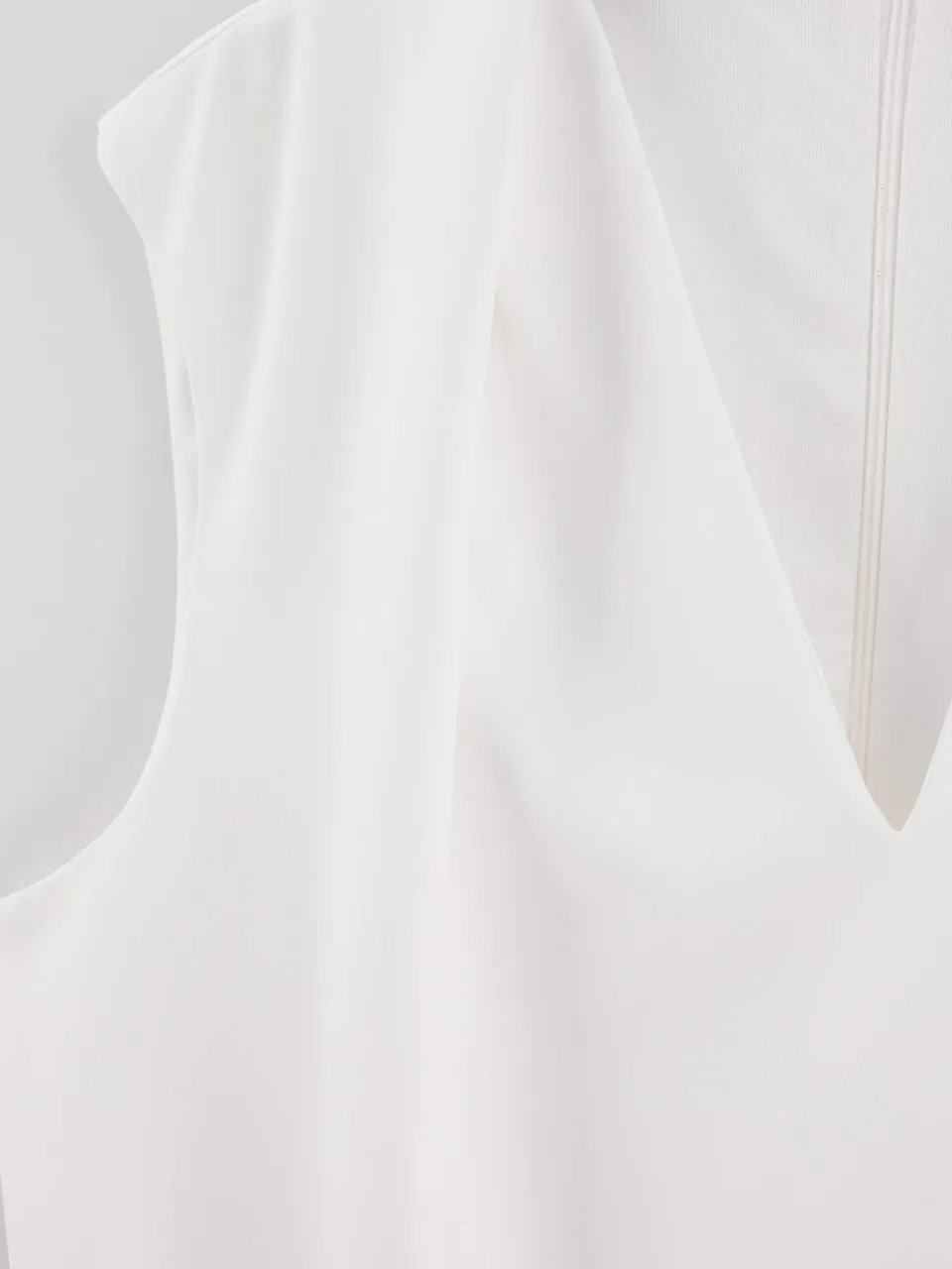 Trendyol Curve Dames Ecru Effen Maxi Mouwloos Bodycon Grote maten Jurk, foto 2