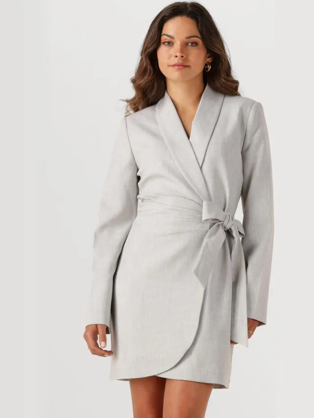 Josh-V JOSH V Dames Jurken Jv Bonita Wrap Dress - Lichtgrijs