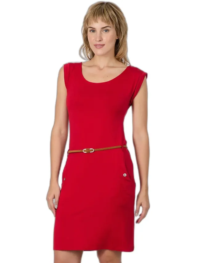 Mouwloze damesjurk Ragwear Tagg rood