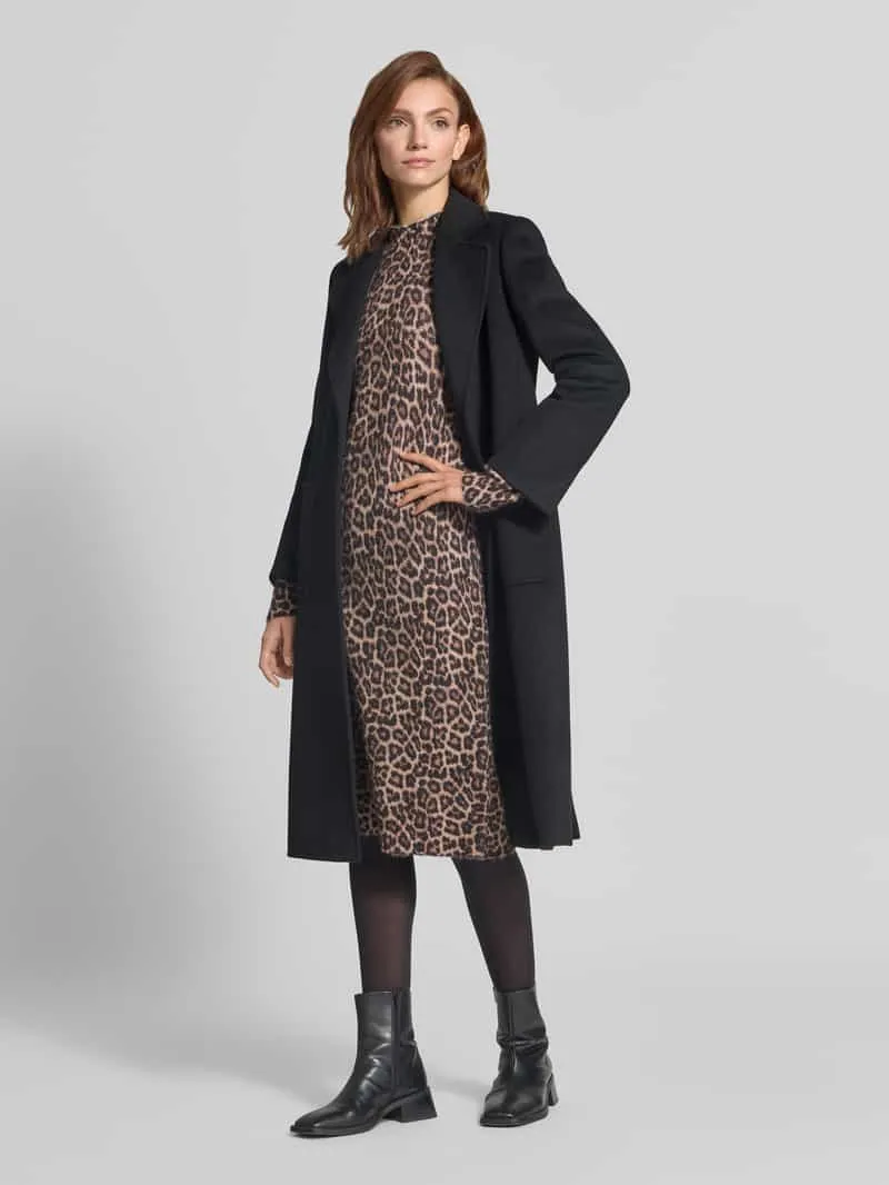Christian Berg Woman Tricotjurk met wol en ronde hals camel, foto 3