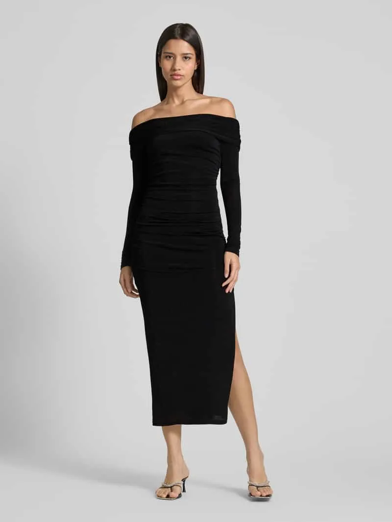 Jake*s Cocktail midi-jurk in off-shoulder-design Zwart