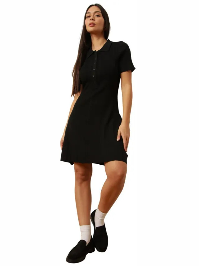 La Modeuse Korte Jurk La Modeuse 77435_P183476 Zwart