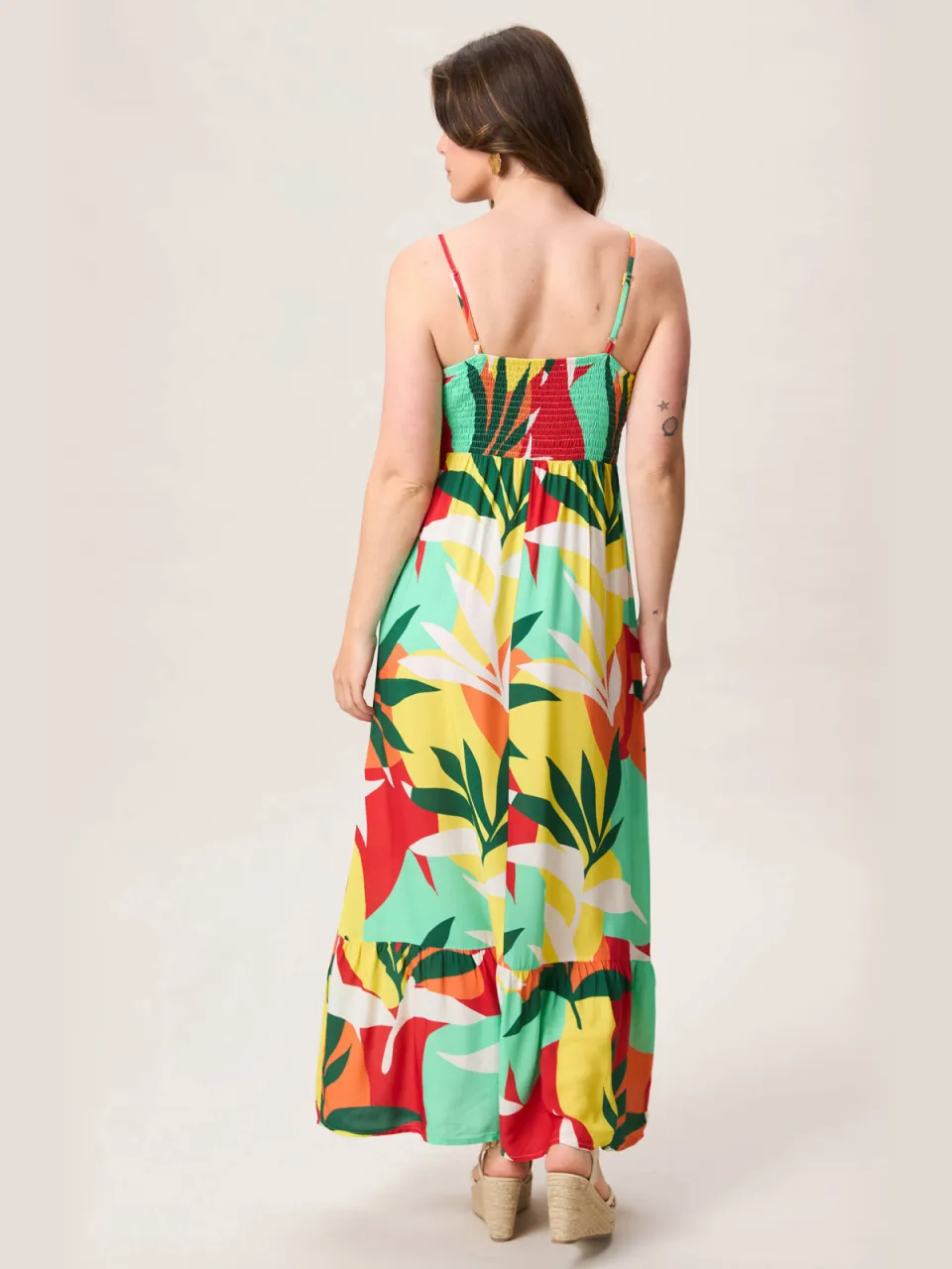 Miss Etam 100% vi maxi jurk met print - meerkleurig multi, foto 3