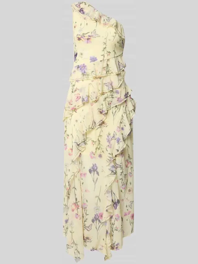 Lipsy midi-jurk met siersteentjes geel, foto 2