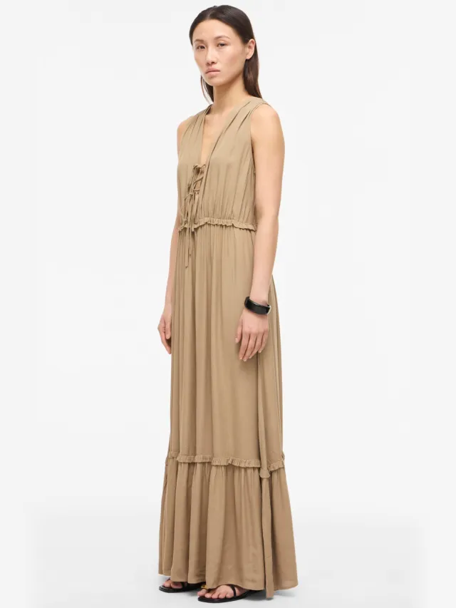 Rouge Edit maxi jurk beige