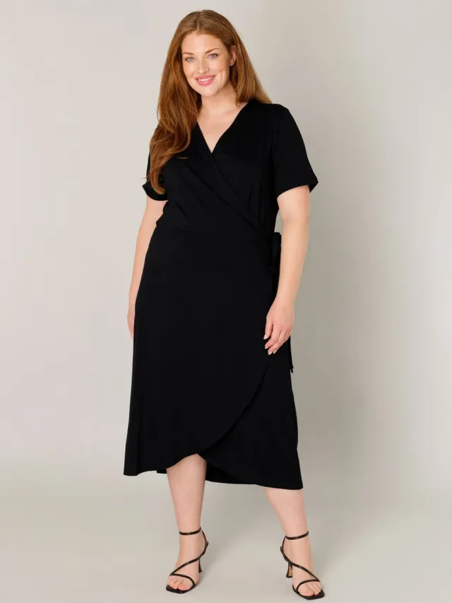 Base Level CURVY BLCAbbie Jurk - Black - maat 0(46)