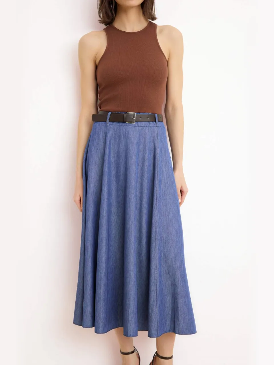 Turkishsouq Platte, mouwloze midi-jurk voor dames, geschikt voor overdag en 's avonds, A-lijn model veelkleurig, foto 2
