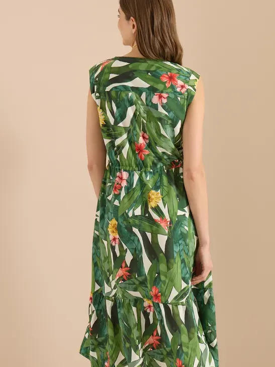 cecil Midi-jurk met bloemenpatroon groen, foto 4