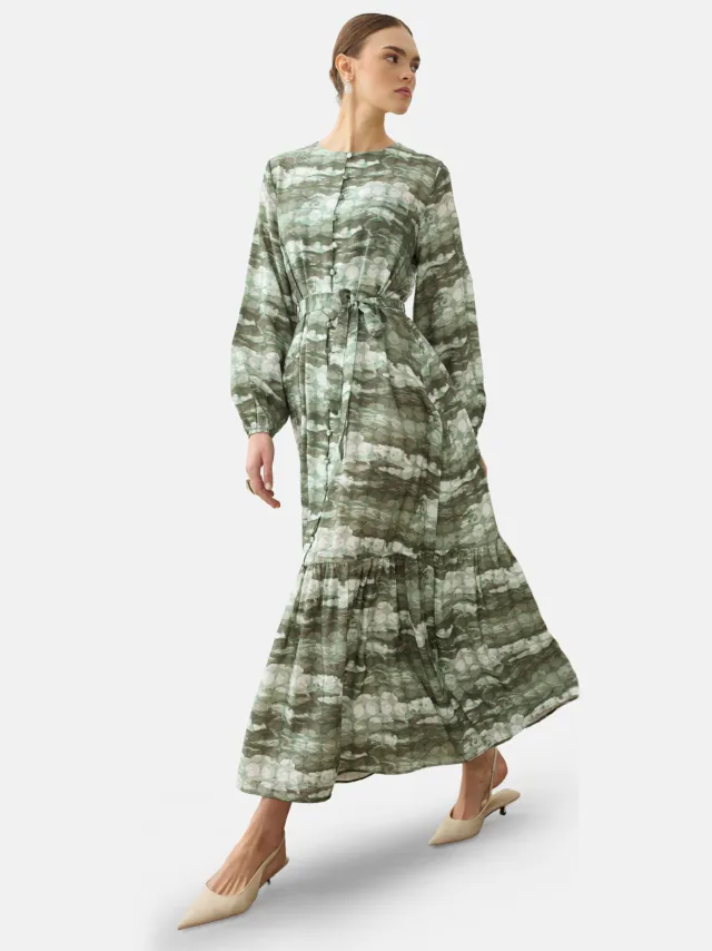 Refka Modest Dress Refka Kaki