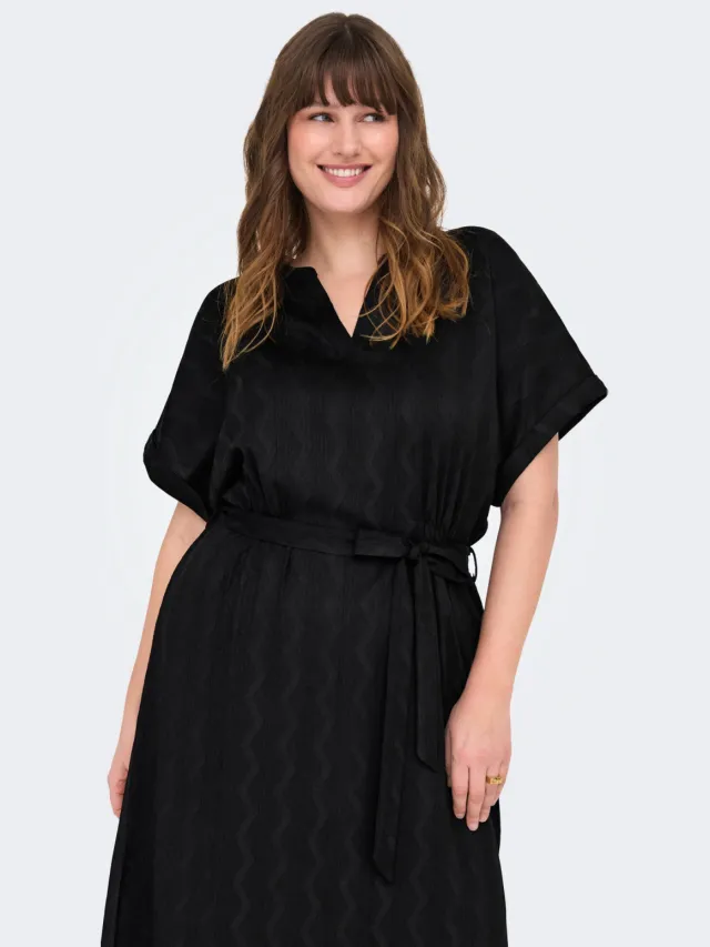 Only Carmakoma zomerjurk zwart