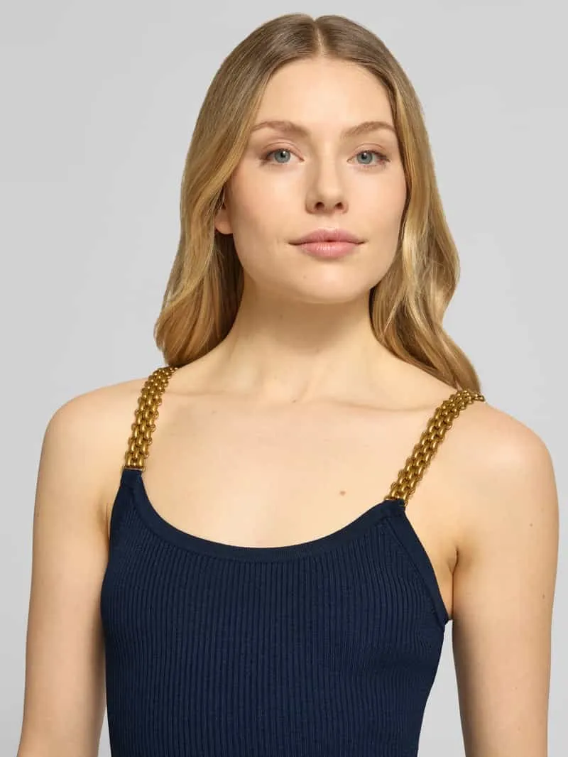 MICHAEL Michael Kors midi-jurk met diepe ronde hals marineblauw, foto 3