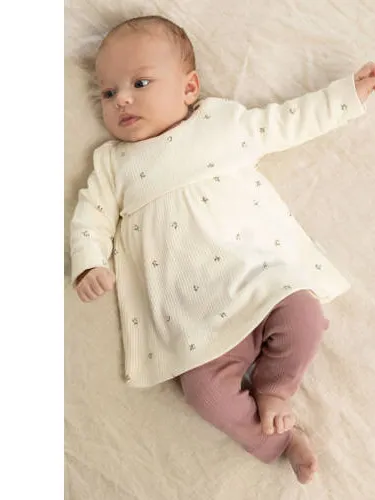 Noppies baby katoenen gebloemde A-lijn jurk ecru, foto 5