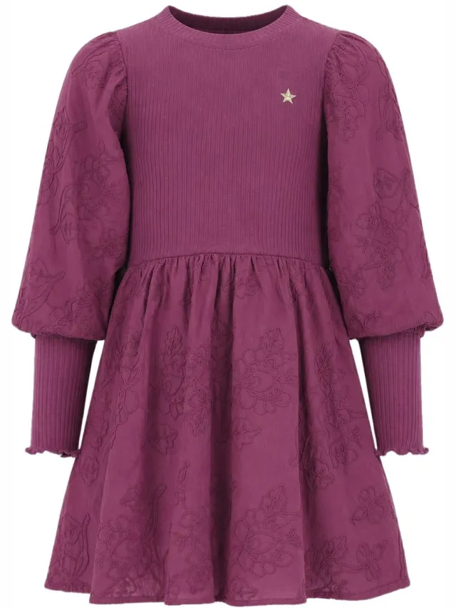 Like Flo F608-5815 Meisjes Jurk Purple mauve