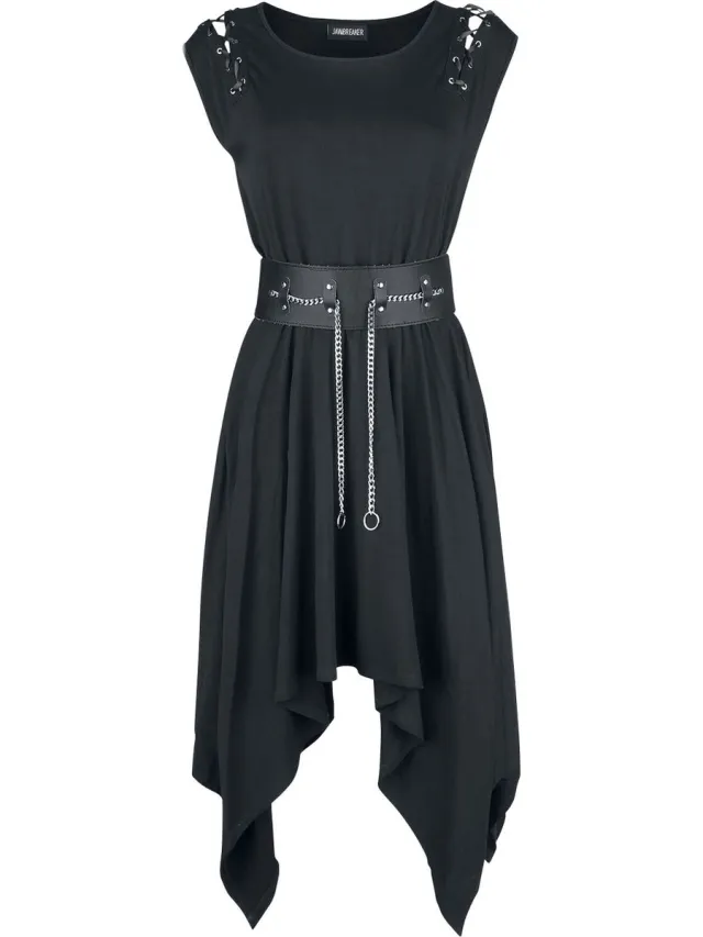 Jawbreaker Vampire Midi Dames Midi-jurk - zwart