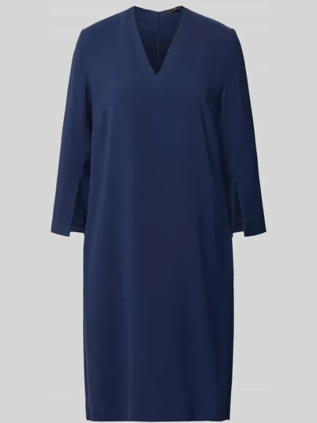 windsor. relaxed fit jurk met V-hals bleu, foto 2