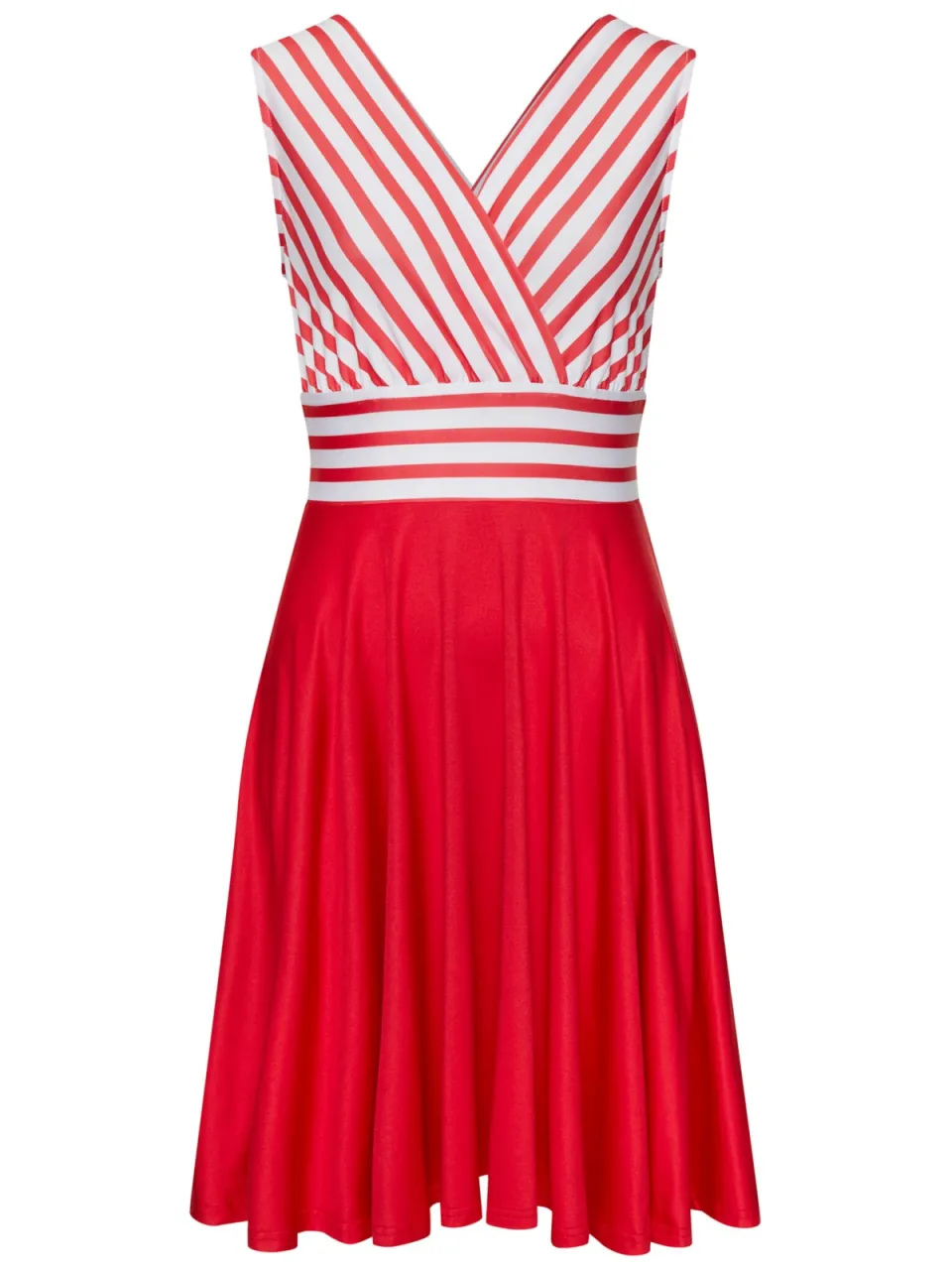 Zomerjurk wit/rood gestreept, foto 2