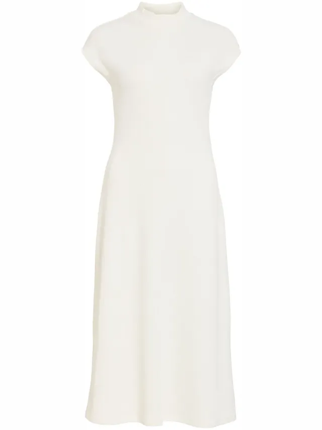 Vila maxi-jurk VIRAFFI korte mouwen Birch1