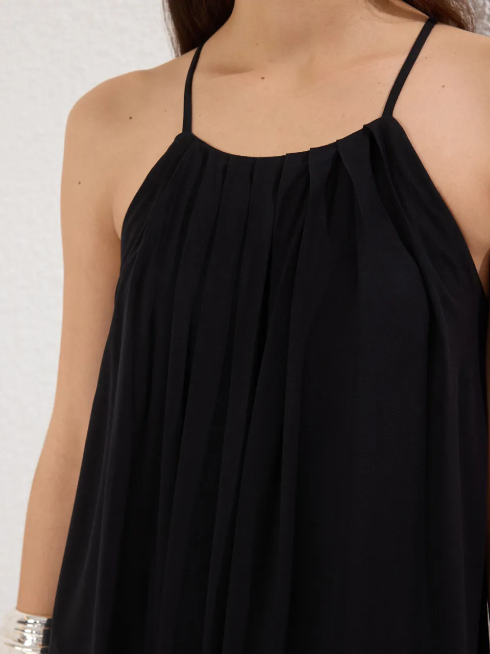 Trendyol TRENDYOLMİLLA Dames Zwart Effen Maxi Mouwloos Casual A-lijn Jurken, foto 2