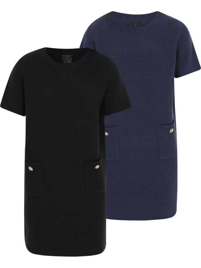 Mo dress 2-Pack Zwart marine