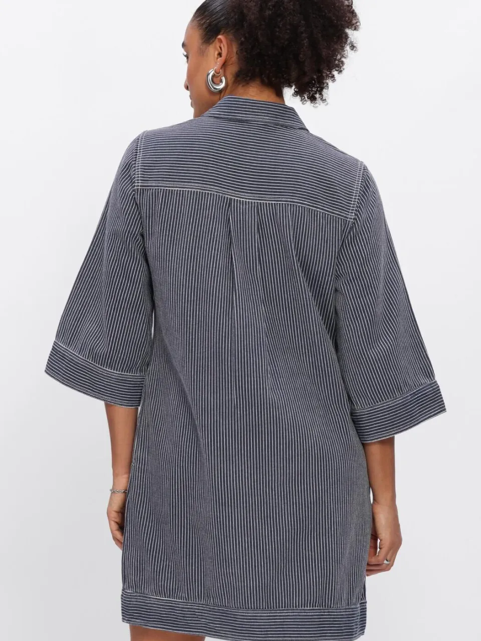 Minus Dames Jurken Mschanni Short Dress - Donkerblauw, foto 3
