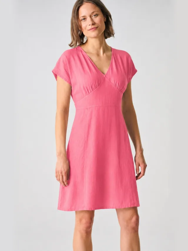 HempAge dames vegan Zomerjurk Sophisticated Hibiscus Roze