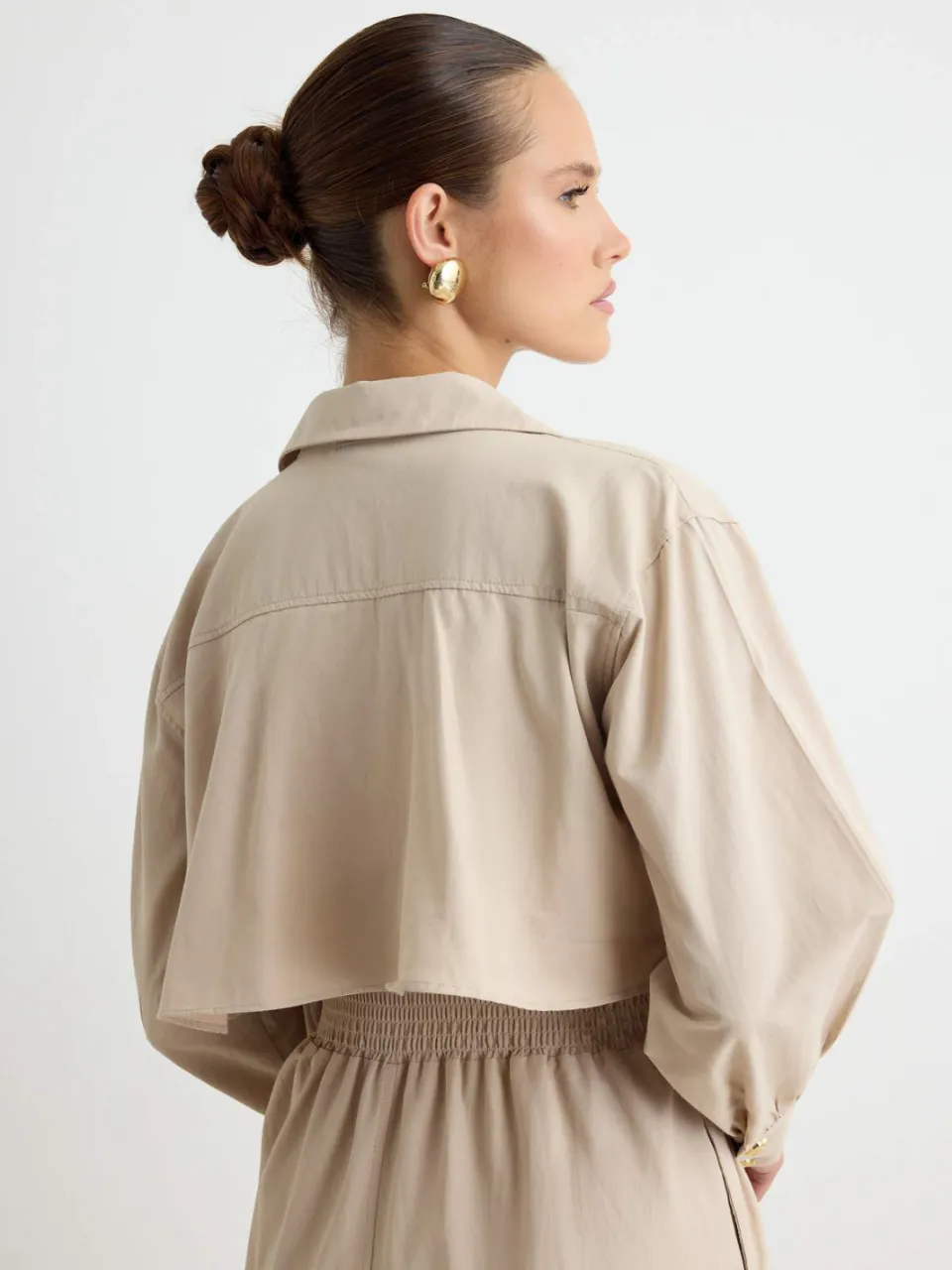 Trendyol Modest Dames Beige Effen Maxi Lang Casual A-lijn Modest Jurken, foto 2