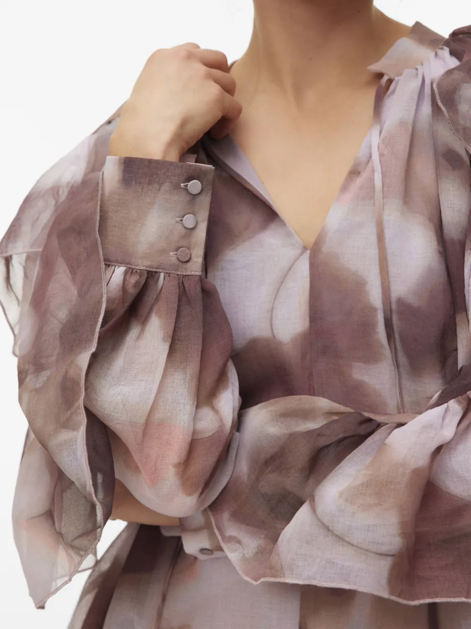 Vero Moda x Noor de Groot A-lijn jurk roze, foto 6