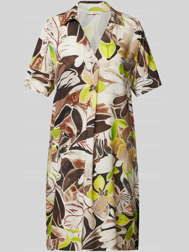 HeartKiss Knielange jurk met V-hals beige, foto 2