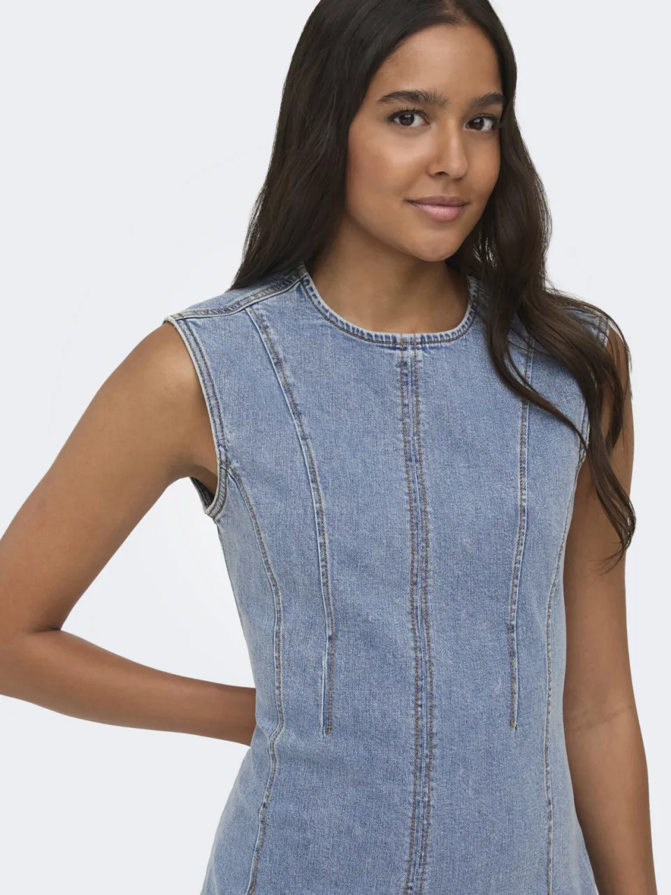 Only spijkerjurk medium blue denim, foto 4